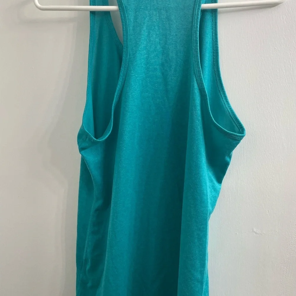 Nike Blue and Green Fitted Sleeveless Tank Top